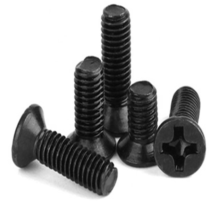 Custom M1 black countersunk head cross recessed 1mm micro screw para sa electronics