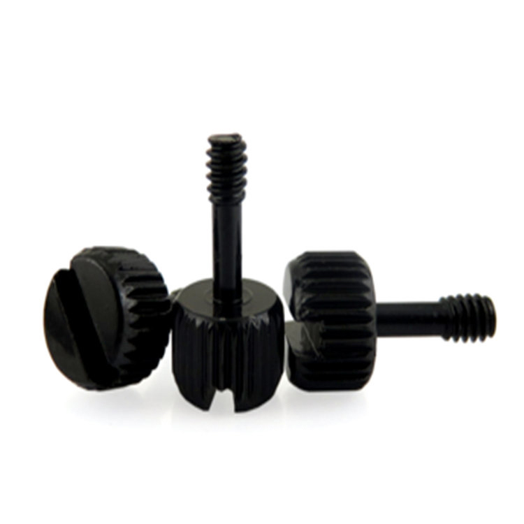 M3 M4 Black knurled computer case thumb screws para sa takip
