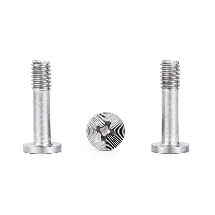 Hindi kinakalawang na asero CD pattern mababang tasa ulo cross captive panel turnilyo