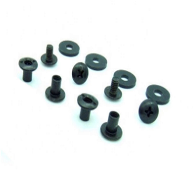 8-32 Black oxide carbon steel chicago screws para sa leather holster
