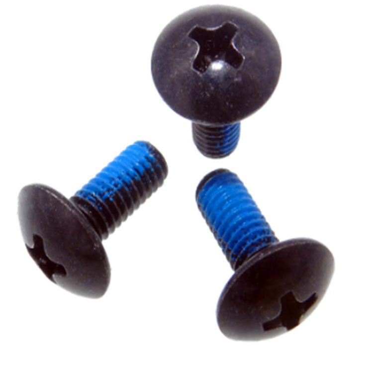 Malaking truss head cross recessed screw na may nylon patch