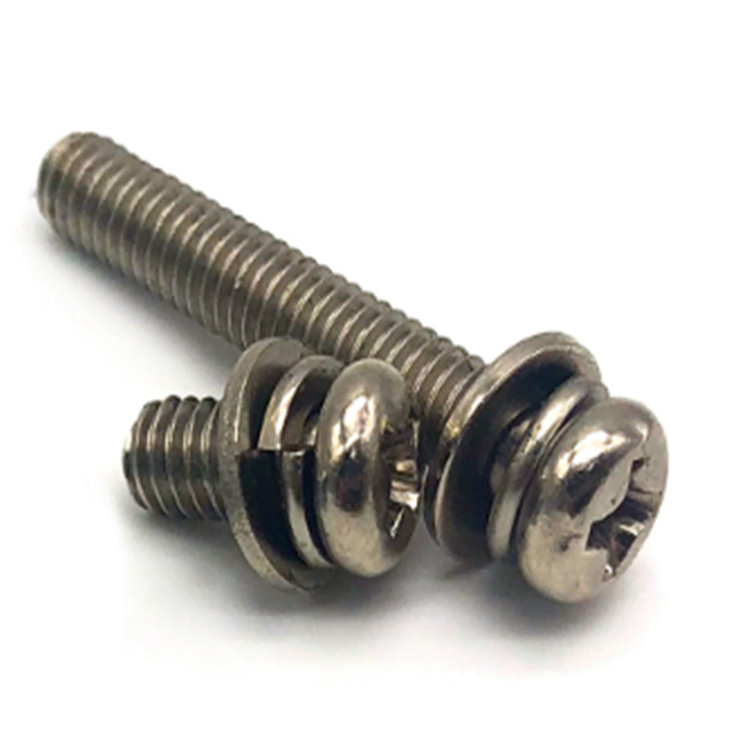 GB9074.4 Cross Spring washer and flat washer Combination Screw