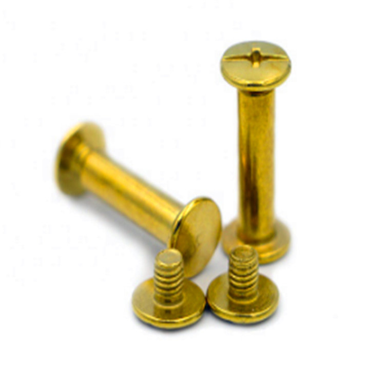 Mataas na kalidad na male at female brass chicago screw para sa leather