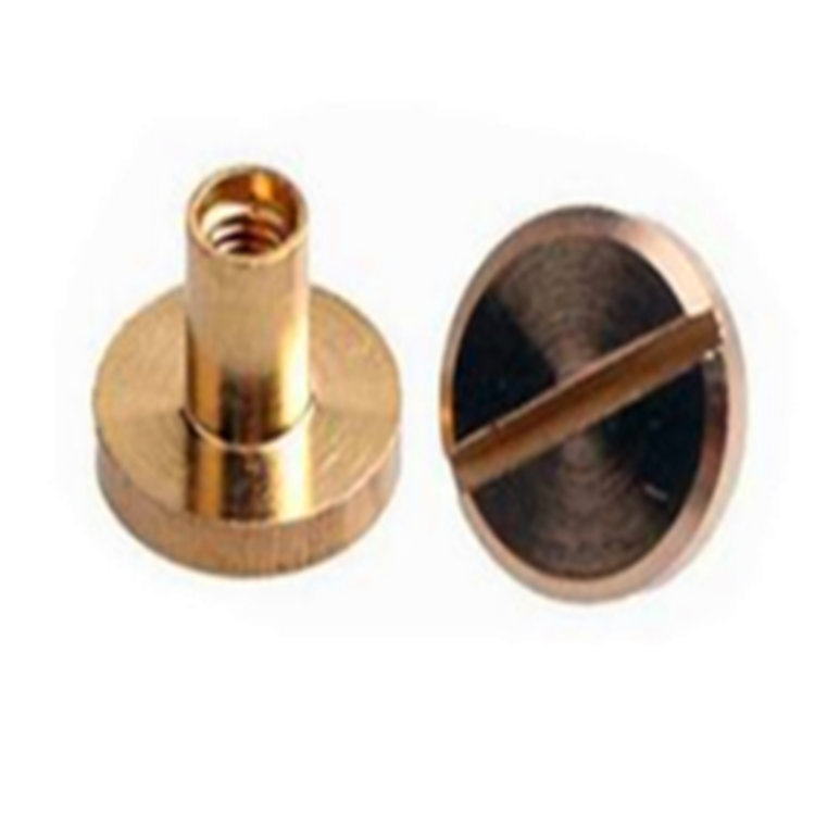 M4 slotted brass male at female book binding post rivet