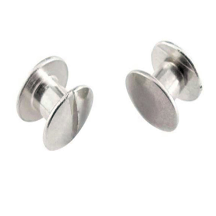 Hindi kinakalawang na asero flat pan head 2mm binding post screw para sa libro