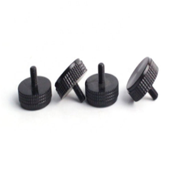 Custom anodized aluminum CD pattern knurled thumb screw