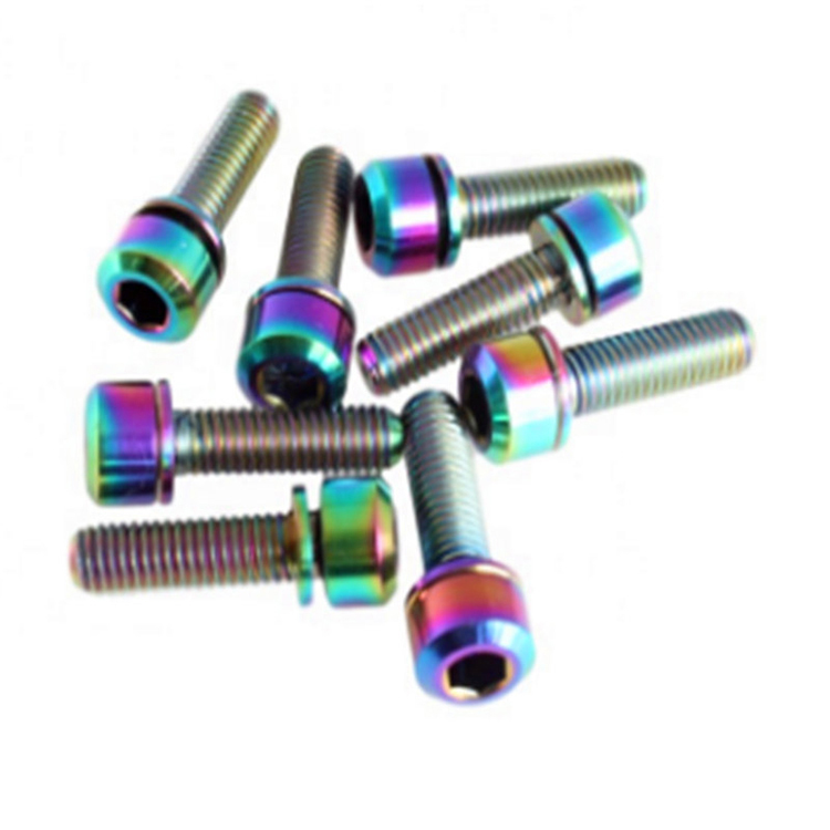 DIN912 hex socket cup head na may washer titanium screws para sa bisikleta