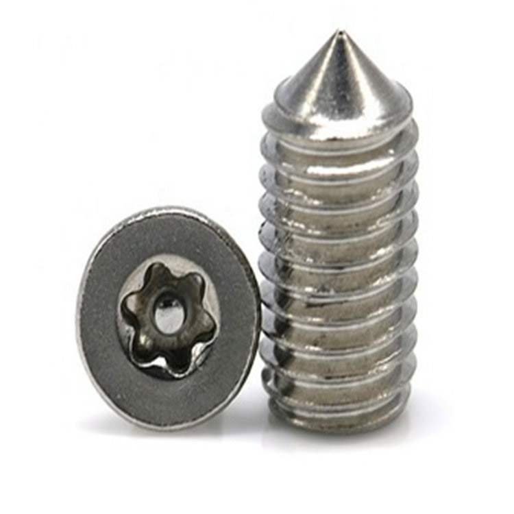 M6 stainless steel torx na may pin cone point set screw