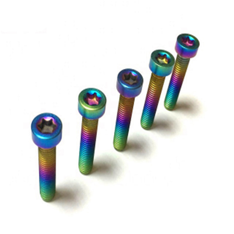 M8x12 GR5 Kulay ng bahaghari na titanium alloy hex socket screw
