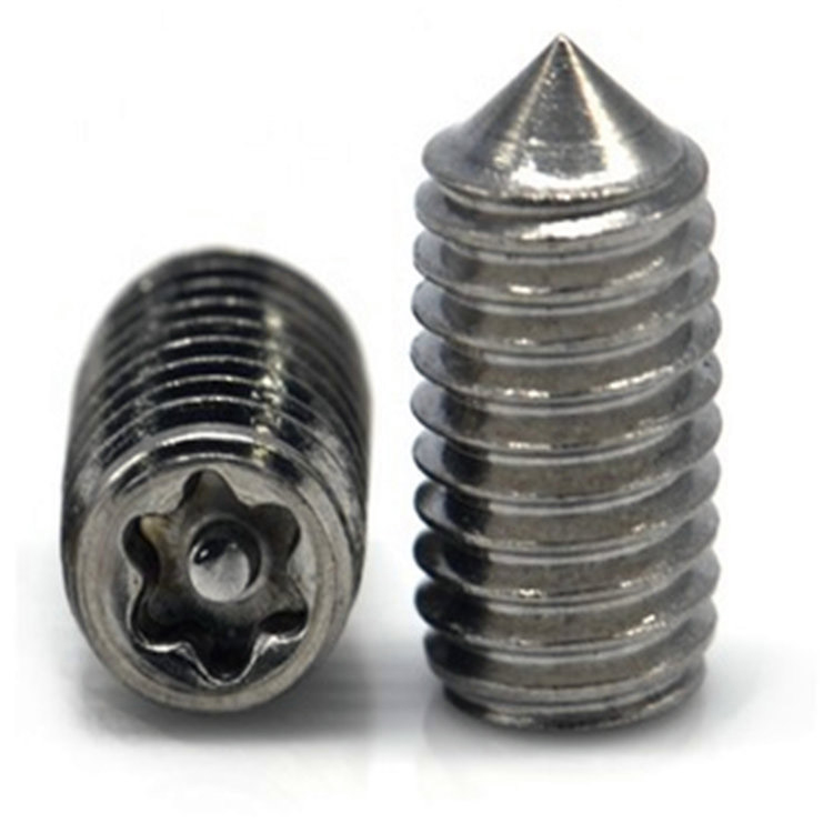 Hindi kinakalawang na asero 316 M8 torx pin set screw na may cone point