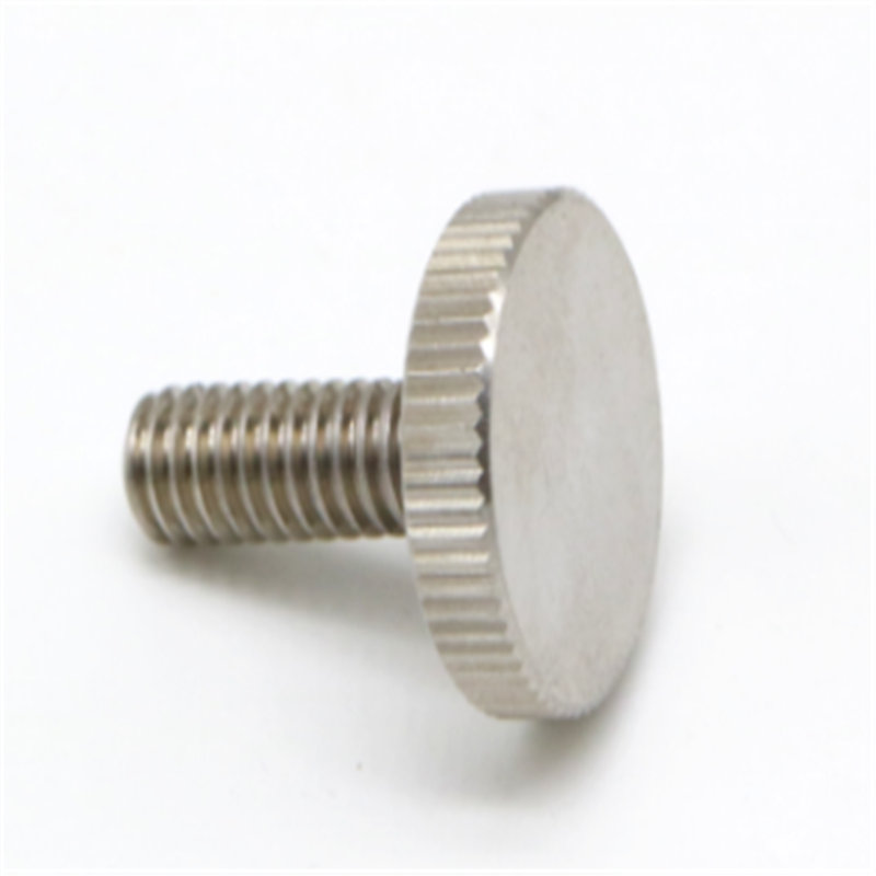 Hindi kinakalawang na asero malaking flat knurled ulo captive panel thumb turnilyo