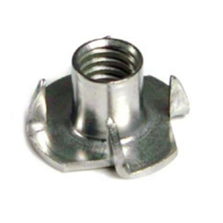 High precision hardware furniture insert tee nut na may 4 prong