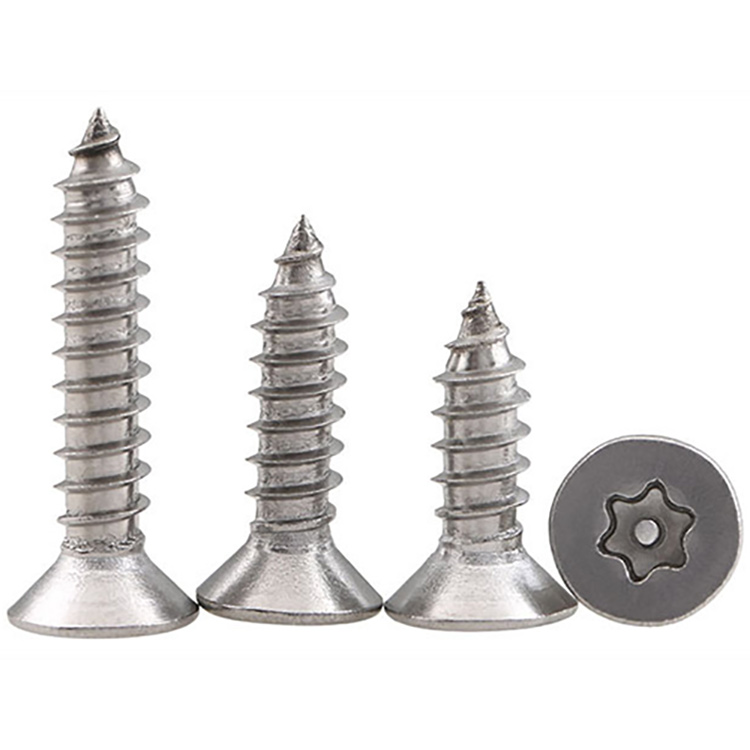 ST6.3 countersunk head torx na may pin self tapping security screw
