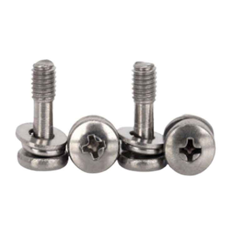 Stainless Steel 18-8 Pan Head Cross Captive Panel Screw na may mga washer