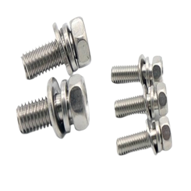 Hindi kinakalawang na asero 304 hex head cross recessed triple set screws