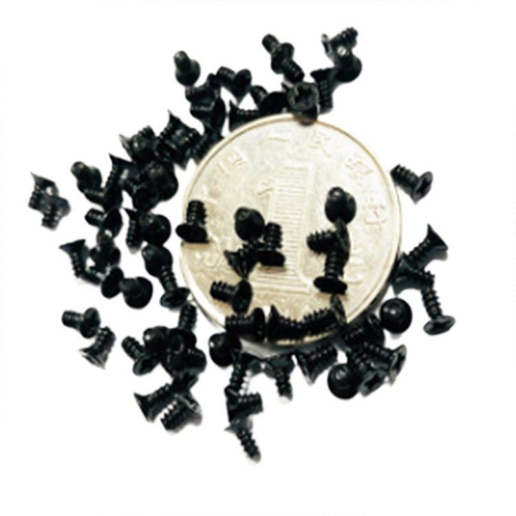 Precision Plated Black Zinc M1.6 2mm Micro Screw Para sa Telepono ng Relo