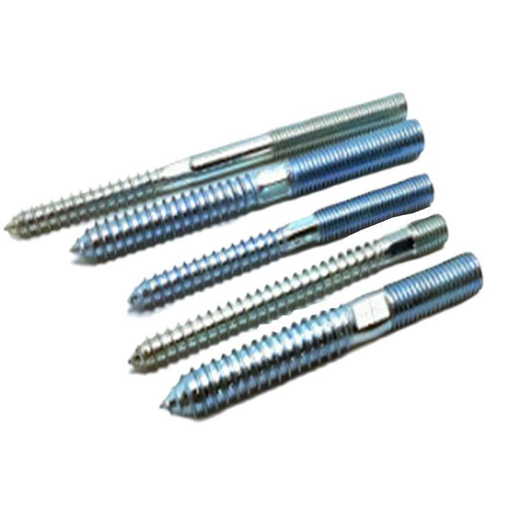 Blue white zinc double side wood screws