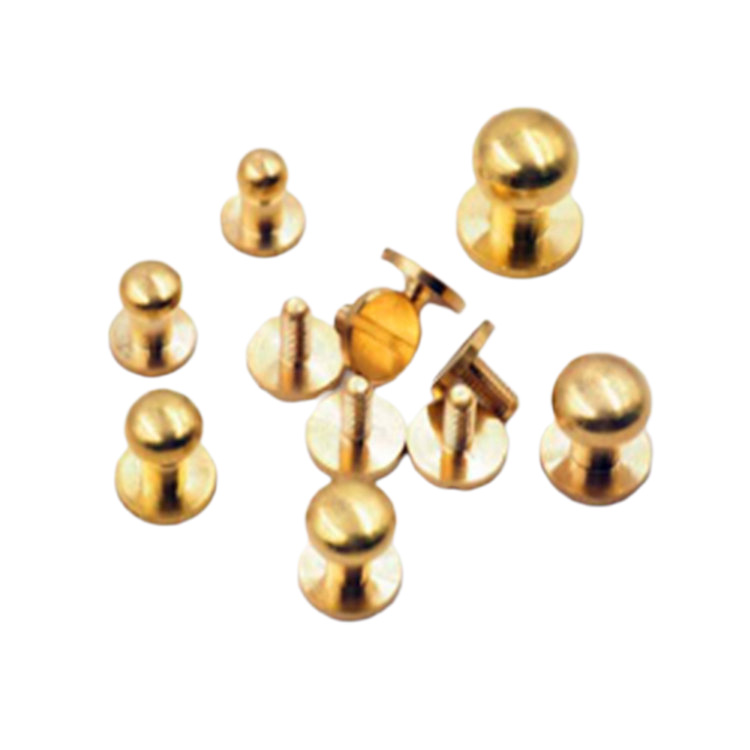 Customized solid brass chicago binding rivets screw para sa leather