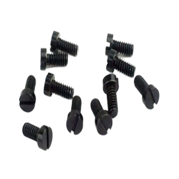 High precision black oxide M1.4 slotted flat head maliit na turnilyo