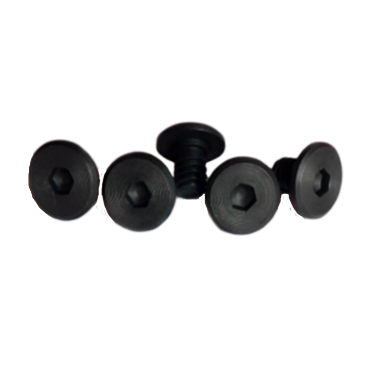 M2 black PVD stainless steel full thread socket CD pattern screw