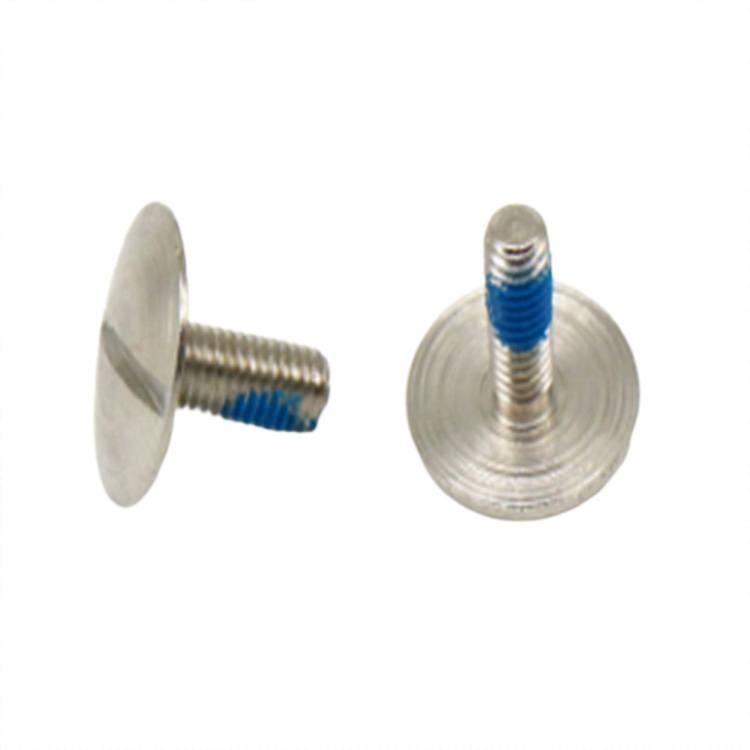 Malaking round head slotted CD pattern screw na may patch na Nylon