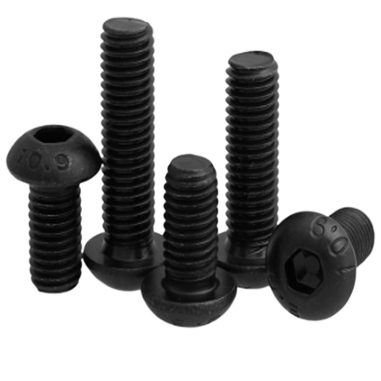 Black oxide button head hexagon socket screw