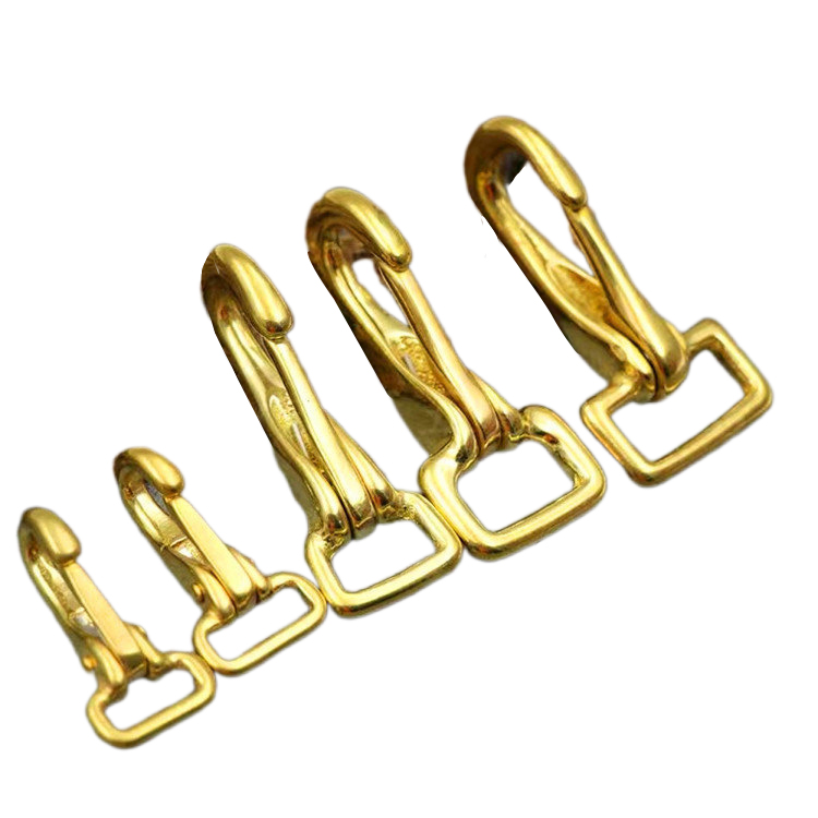 Brass trigger swivel brass spring snap hook para sa bag