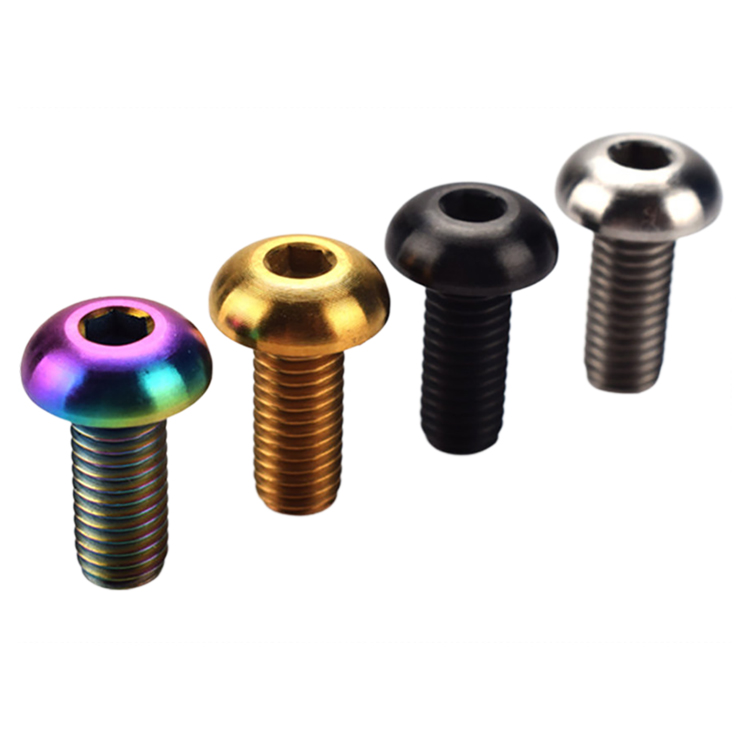 Customized half-round head hexagon socket titanium alloy screw