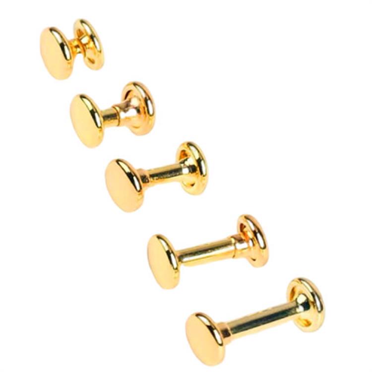 Iba't ibang kulay na brass double side rivets para sa luggage leather