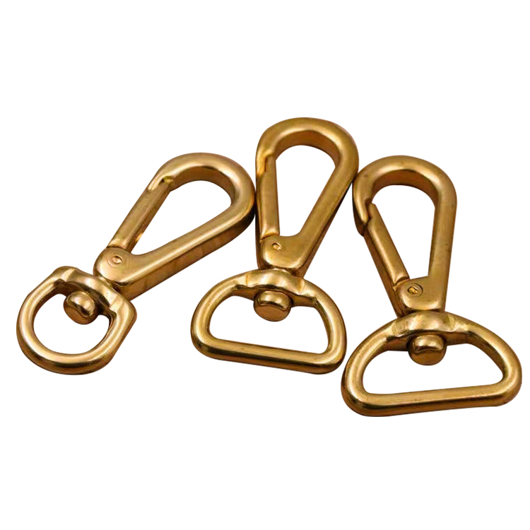 Solid brass swivel bolt bag trigger D ring swivel eye snap hook