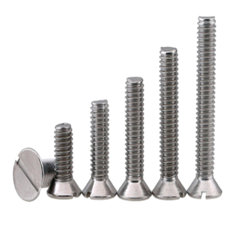 Hindi kinakalawang na asero 304 Countersunk Head Slotted Machine Screw