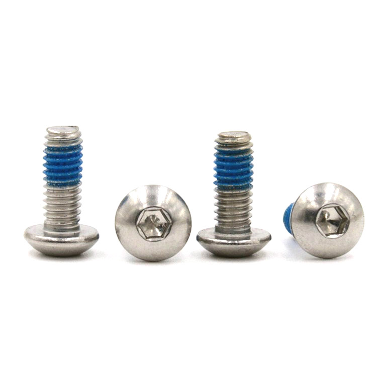 Hindi kinakalawang na asero na butones na ulo hex socket mini micro locking screw