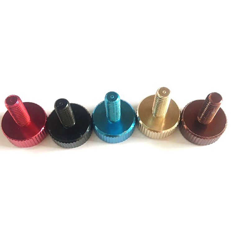 Titanium alloy cup head thumb screw
