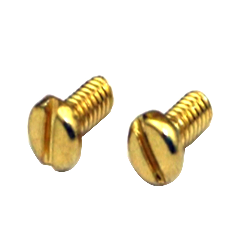 Hot sale M1.4 brass pan head slotted mini small micro screw para sa salamin