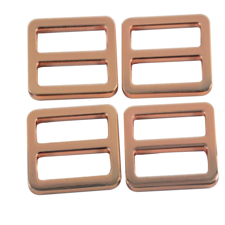 Tri glide slider buckle 25mm rose gold metal hook para sa dog collar