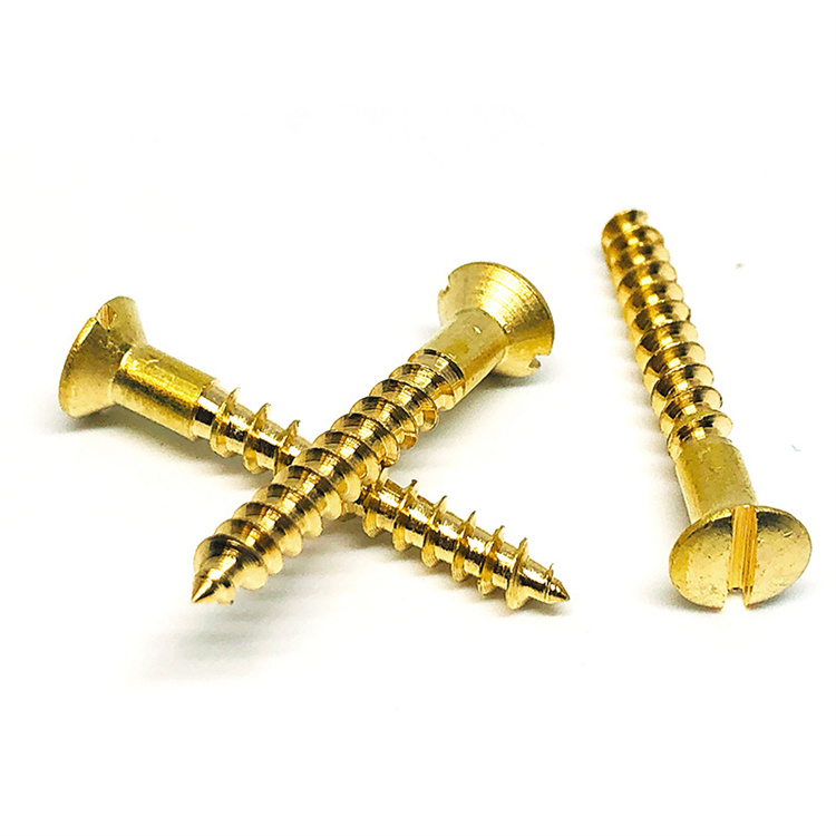 DIN7995 st6.3 brass oval head self tapping screw para sa muwebles