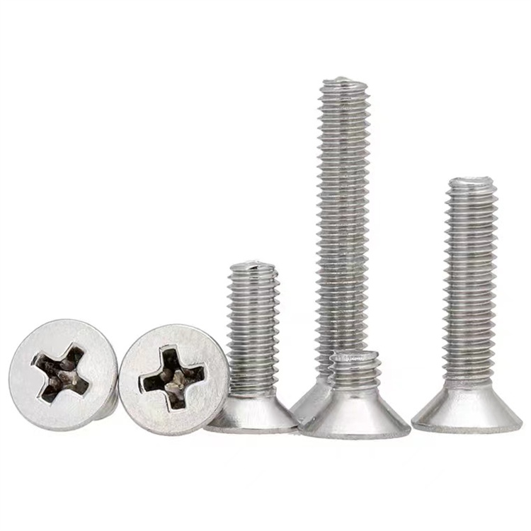 DIN965 nickel plated m2 metal countersunk machine screw