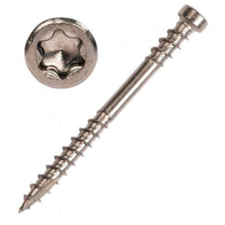 Flat head torx double thread Type 17 composite deck screw