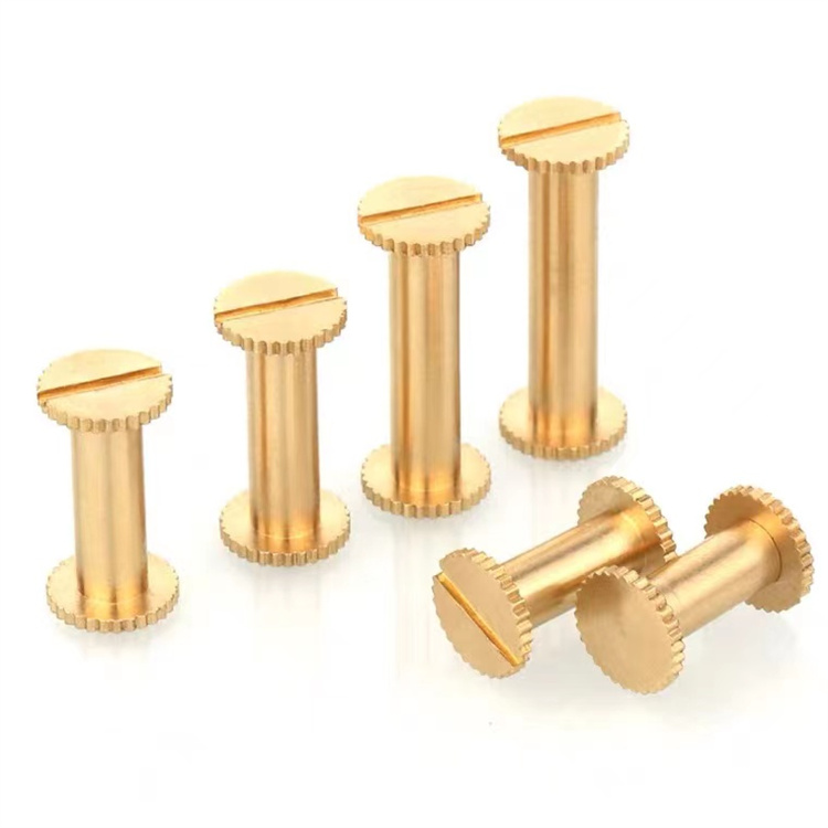 Customized brass special head m8 chicago screw para sa picture album