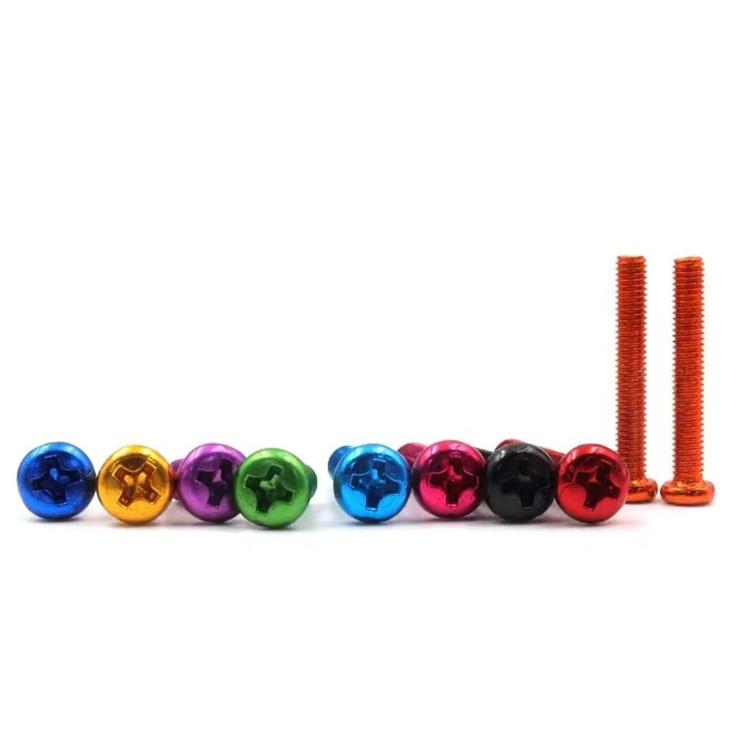 Customized na kulay m4 aluminum round head machine screws