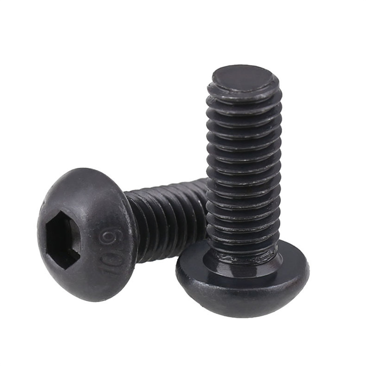 Grade10.9 black carbon steel m2 button head screws