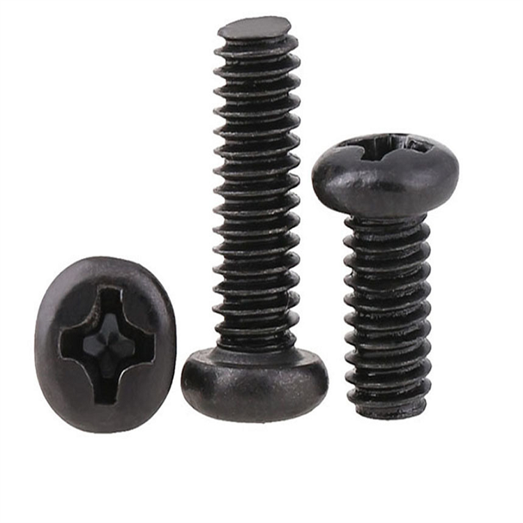 M1.2 black mini pan head machine screw para sa elektronikong instrumento