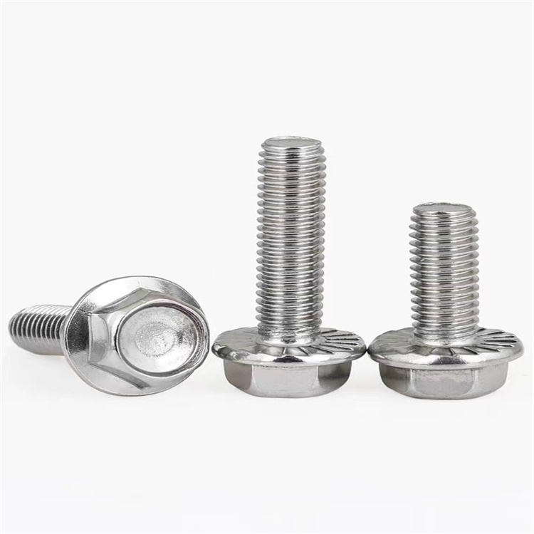 M10 flange head anti-skid stainless steel bolt para sa sasakyan