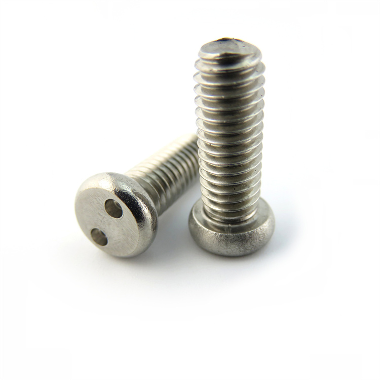 M4 stainless steel pan head security screw na may snake eye