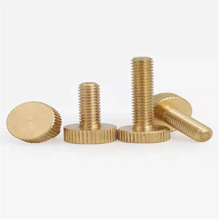 Bagong disenyo na flat head m8 brass knurled thumb screw