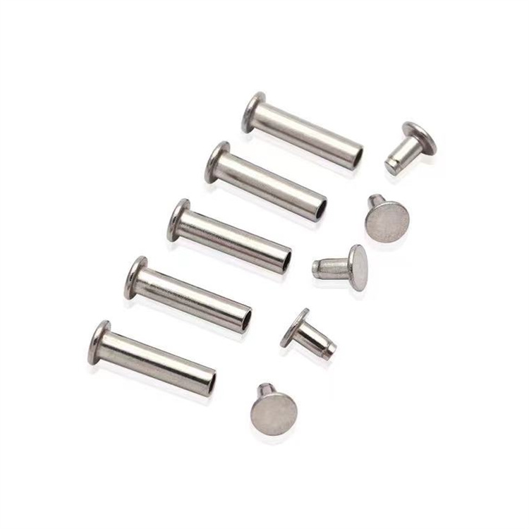 Nickel plated flat head m2.5 chicago screws para sa leather