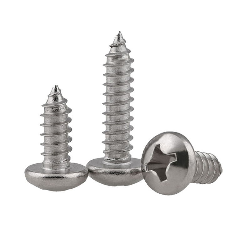 Nickel plated m1.5 pan head maliit na self tapping screw para sa metal