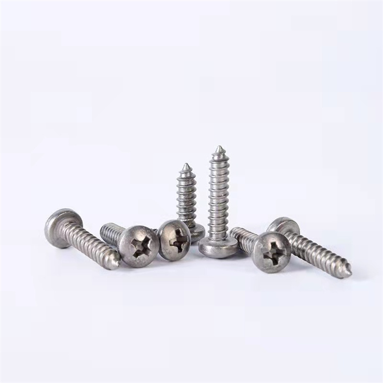 DIN7981 cross recessed point end tapping titanium pan head screw