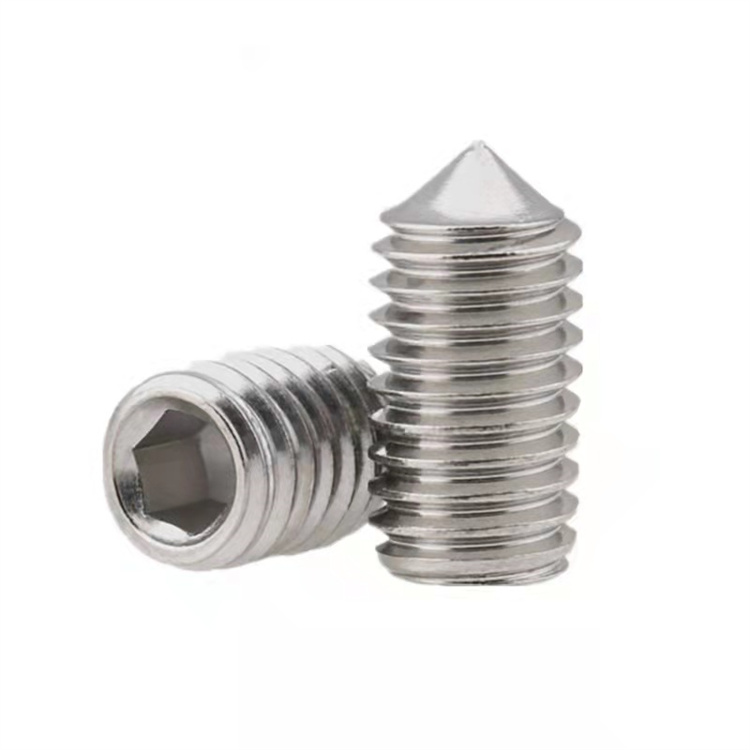 M5 stainless steel cone point socket set screw para sa maliit na makina