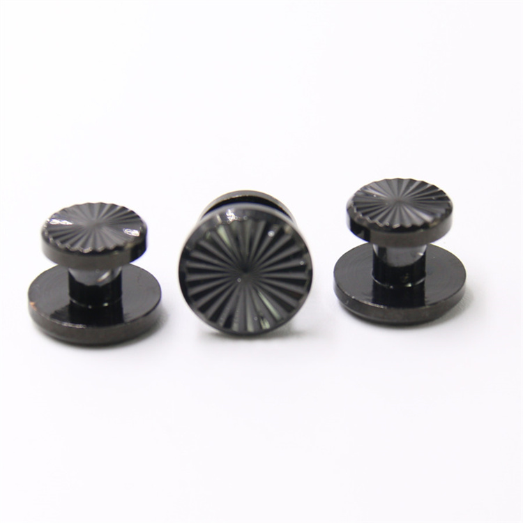 Flat head brass custom black sunflower bookbinding chicago screw